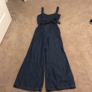Denim Anthropologie jumpsuit